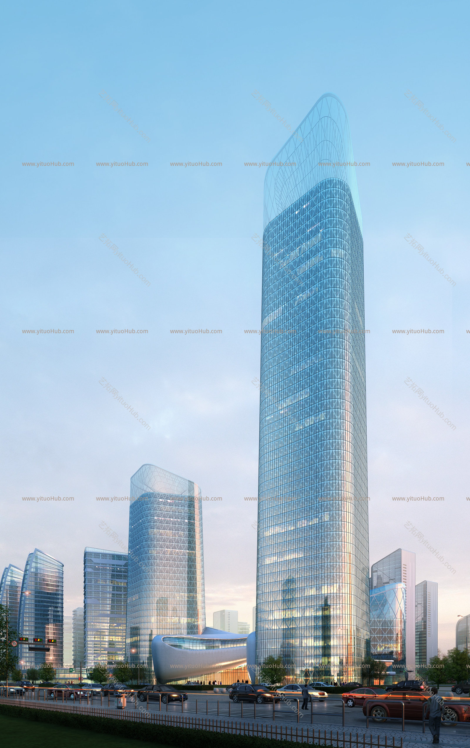 商业办公建筑效果图