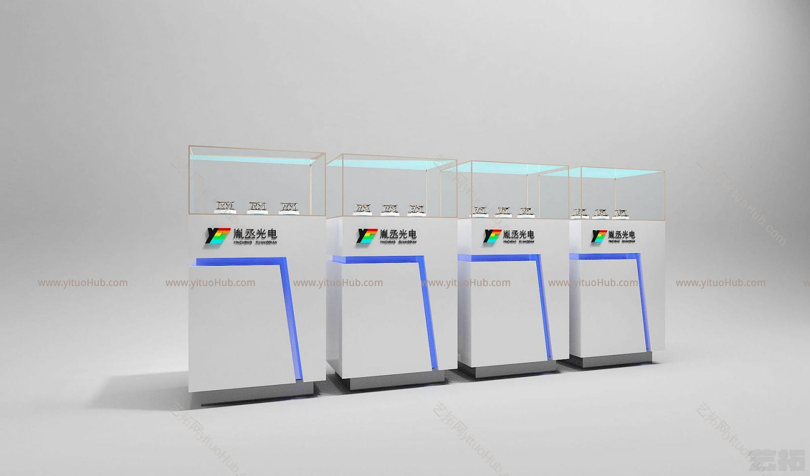 现代胤丞展柜模型