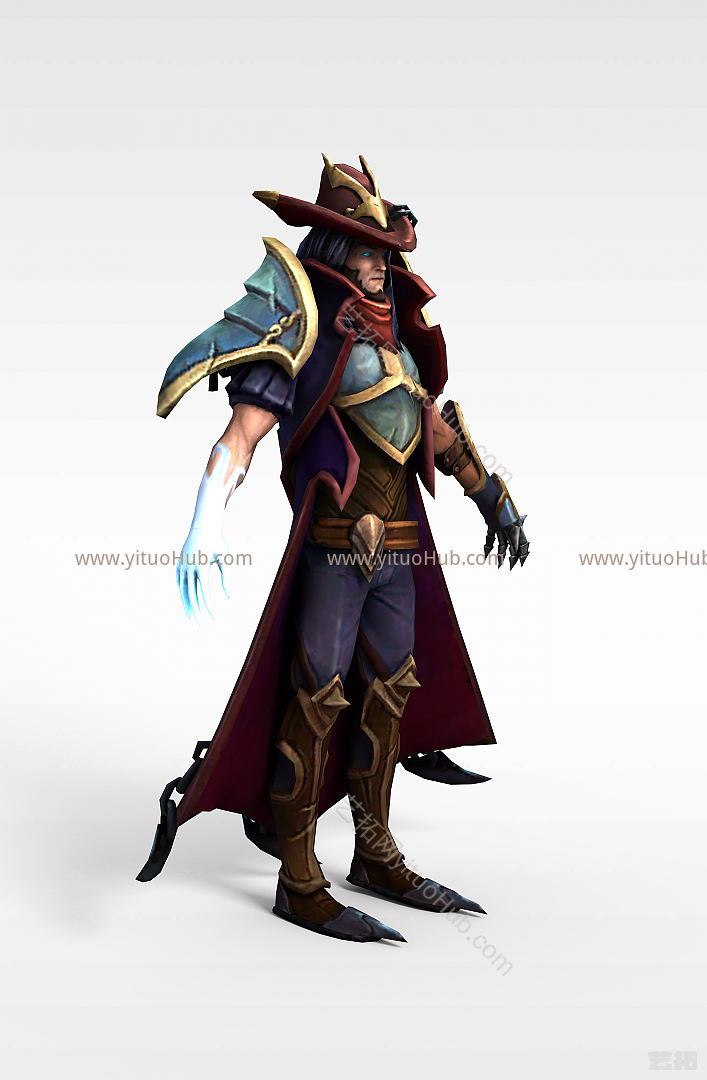 现代LOL崔斯特卡牌大师模型