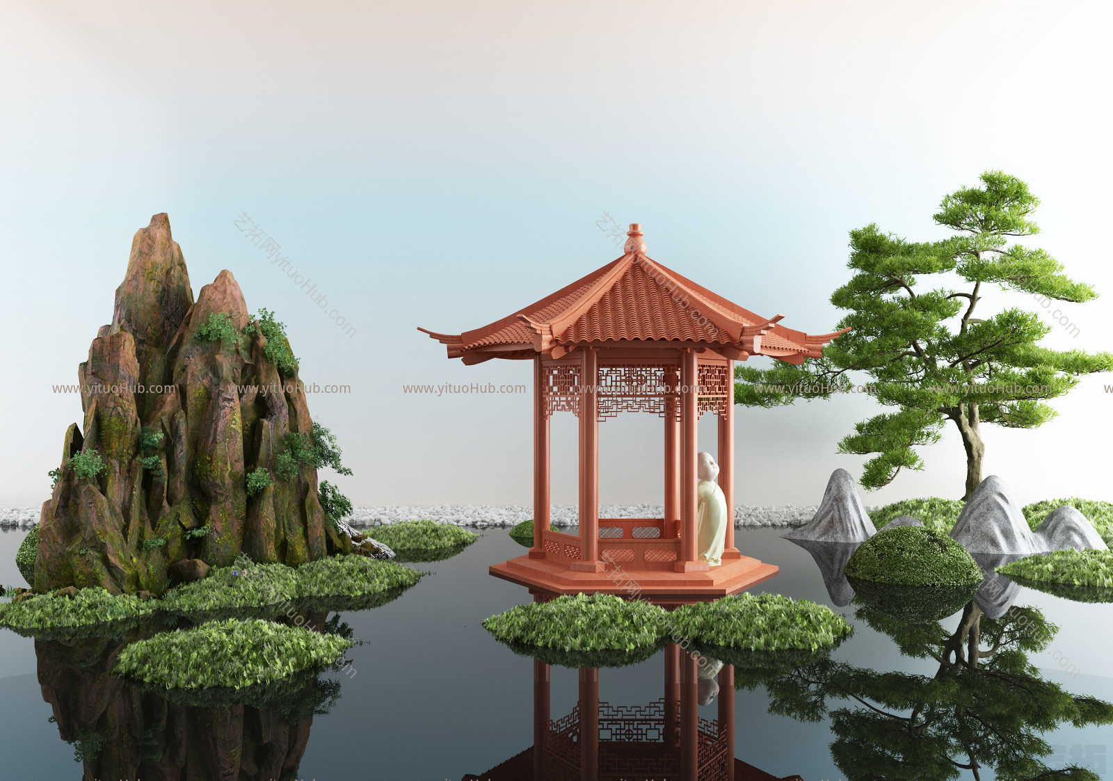 中式景观凉亭