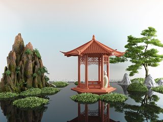 中式景观凉亭
