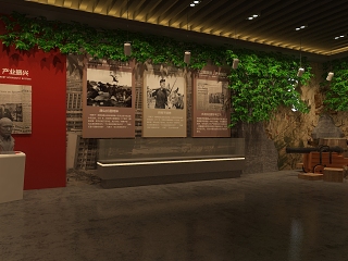现代红色党建复古革命展厅