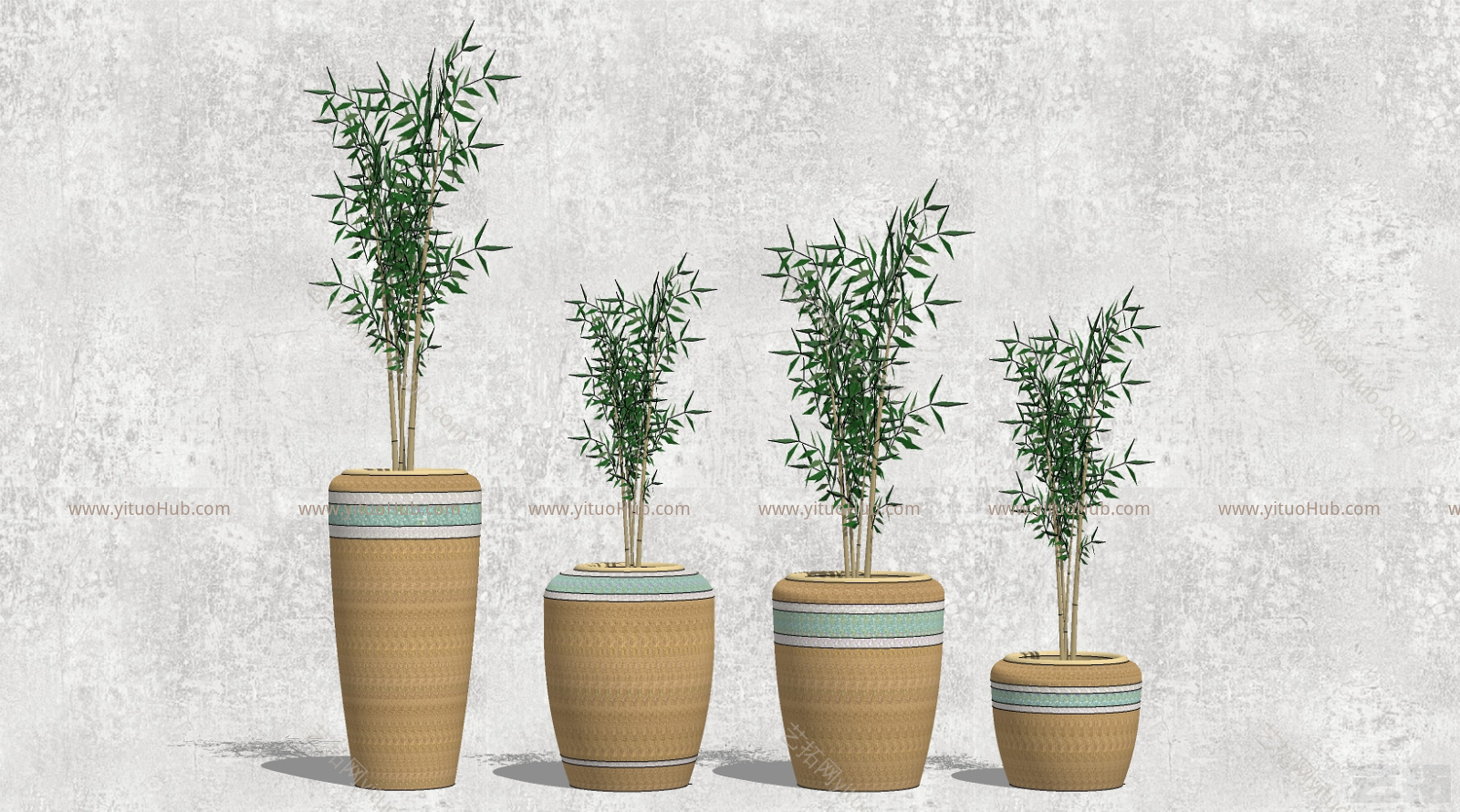 现代竹子植物景观植物 藤编编制竹制竹子 