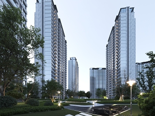 现代高层住宅外观