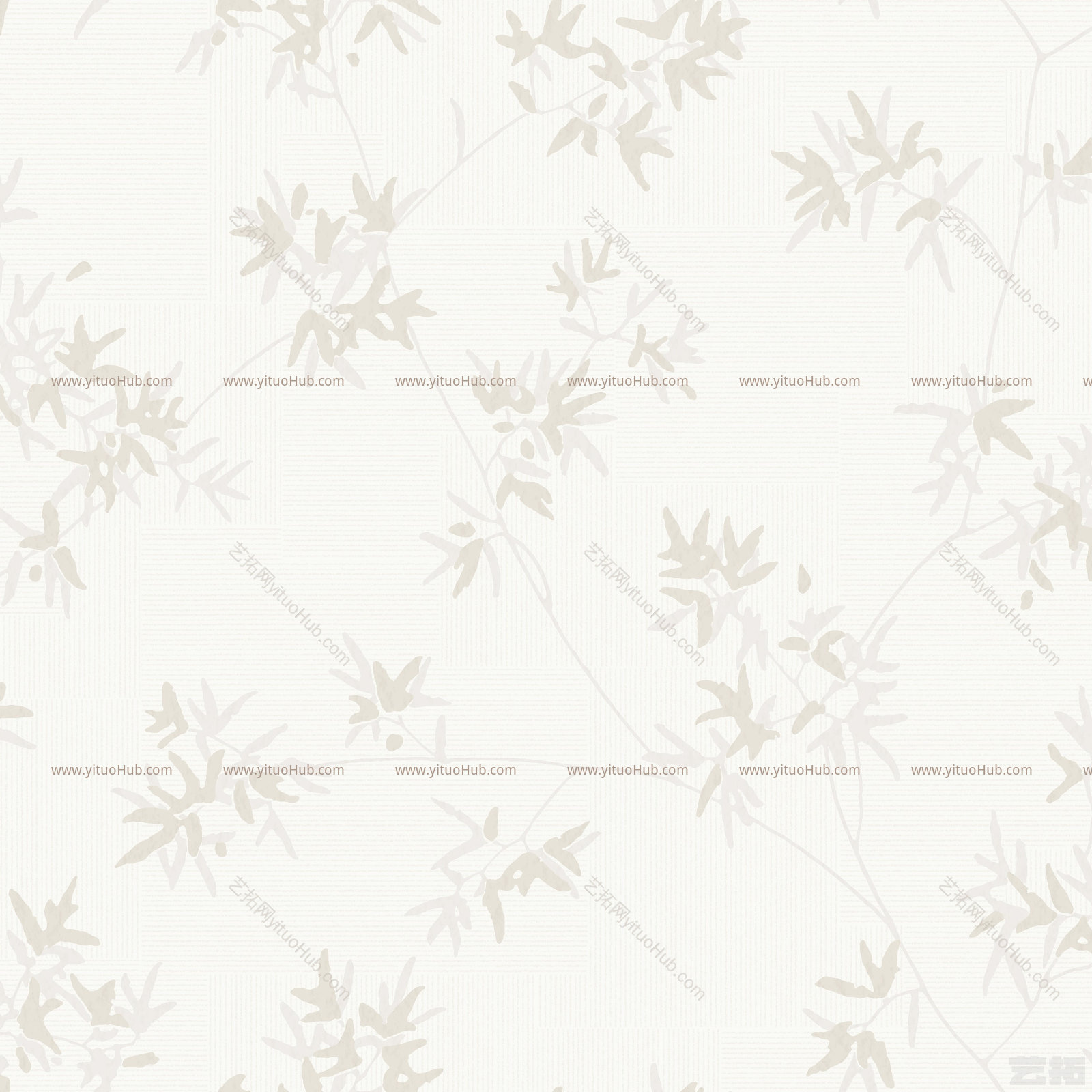 简约植物壁纸贴图 植物壁画