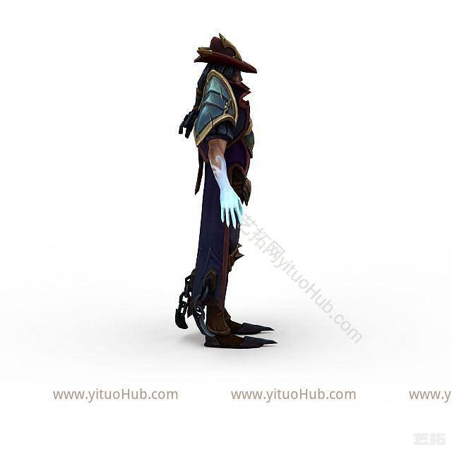 现代LOL崔斯特卡牌大师模型