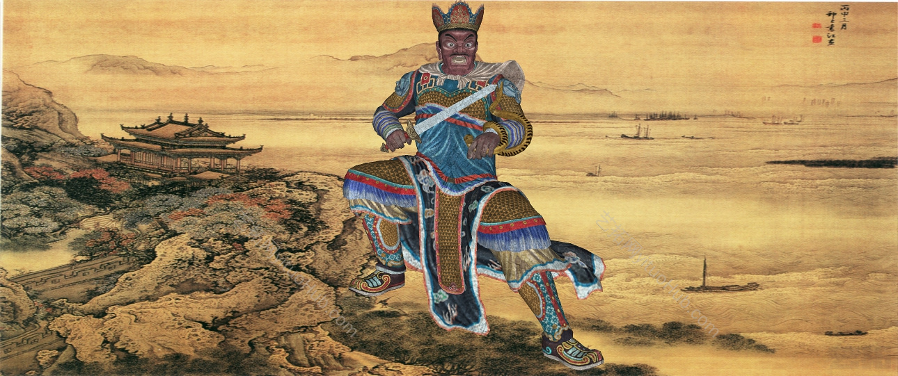雕像四大天王东方持国天西方增长天王西方广目天王北方多闻天王天神下凡画 美女 自行车 家居物品 老人