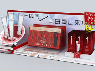 现代台面架 商品陈列 道具设计 美陈设计 台面装饰品陈列 护肤品陈列 爆品陈列