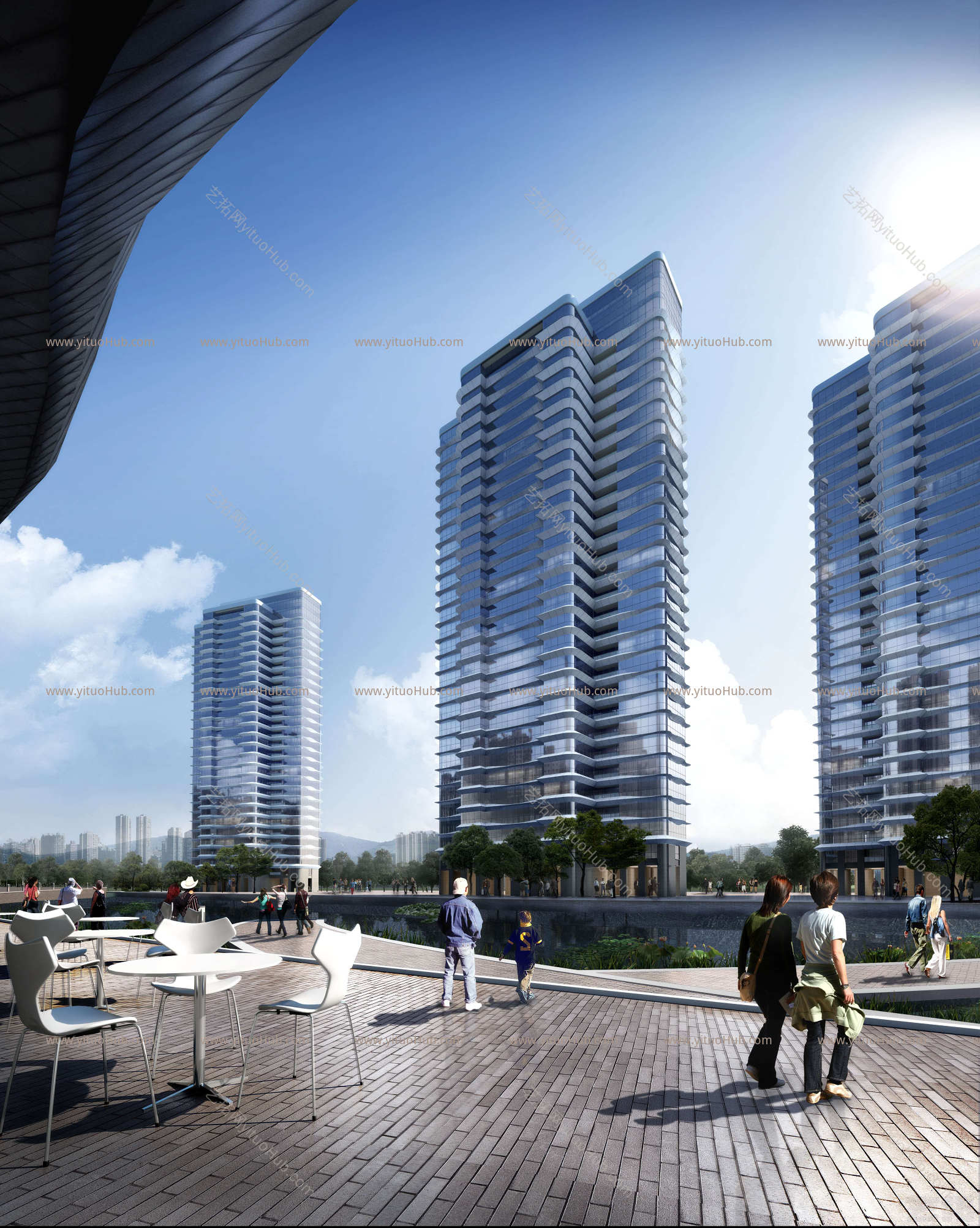 商业综合体建筑效果图