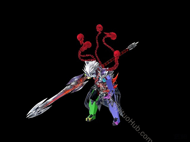 现代游戏角色武士模型