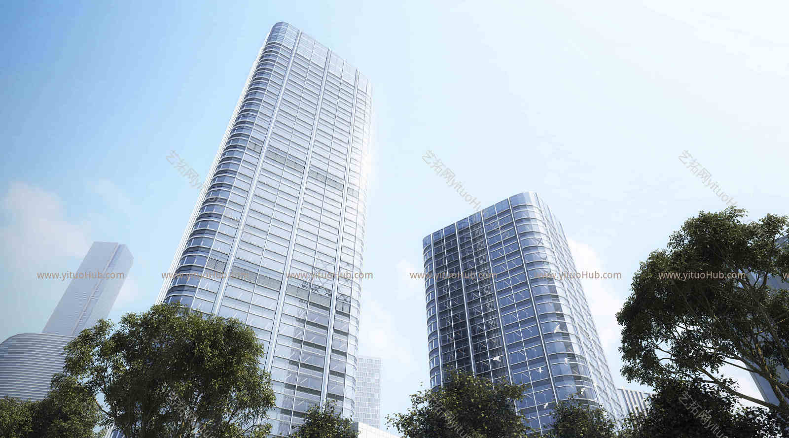 高楼建筑效果图