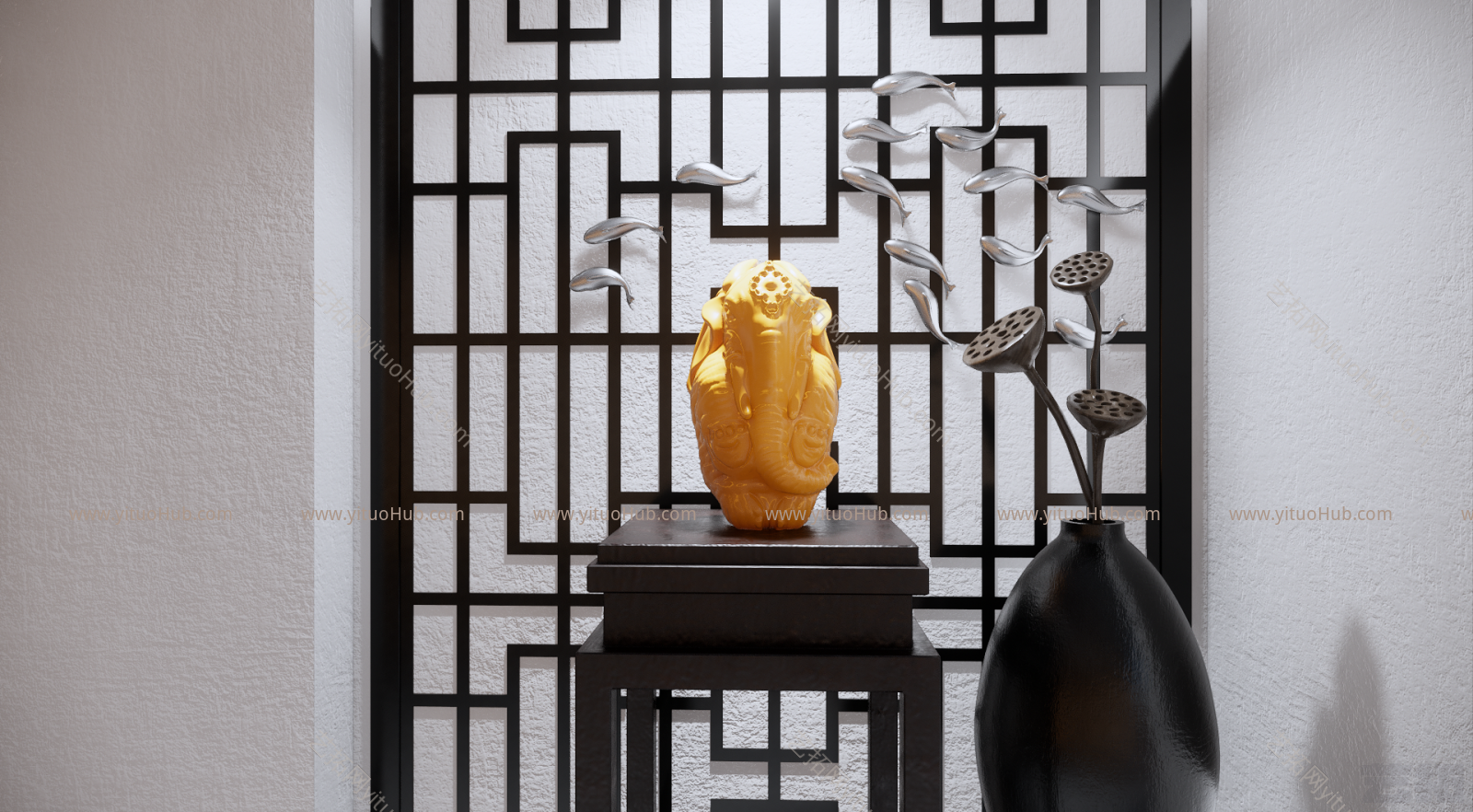 吉祥大象装饰品摆件