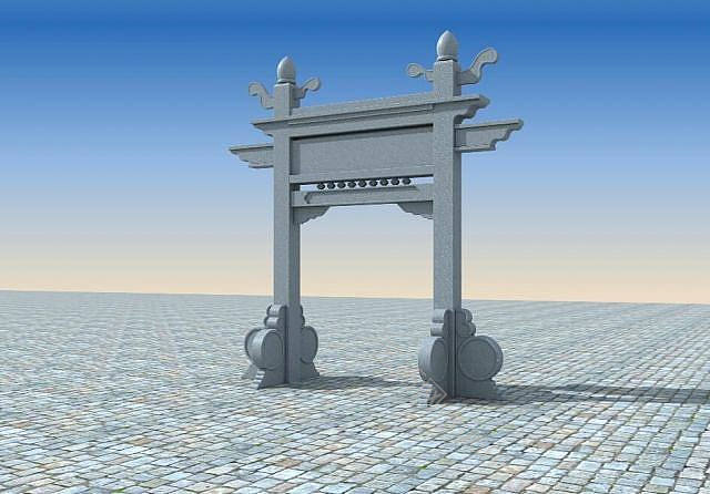 现代状元牌坊模型