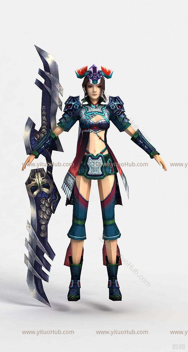 现代鬼王宗游戏人物角色模型