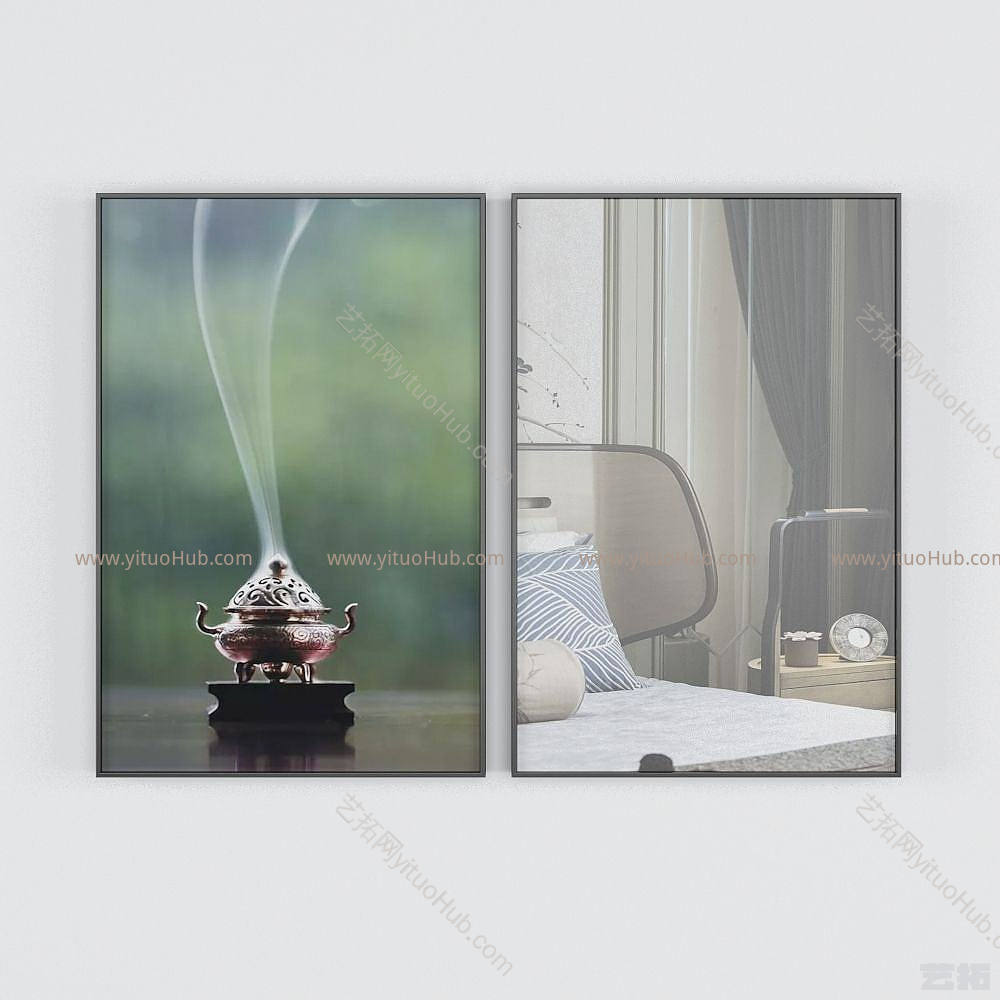 现代艺术装饰画模型