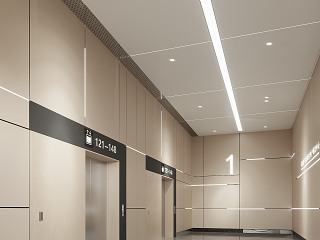 现代酒店电梯间