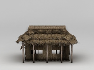 茅草屋模型