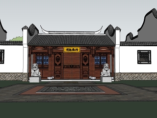 中式古建筑园林