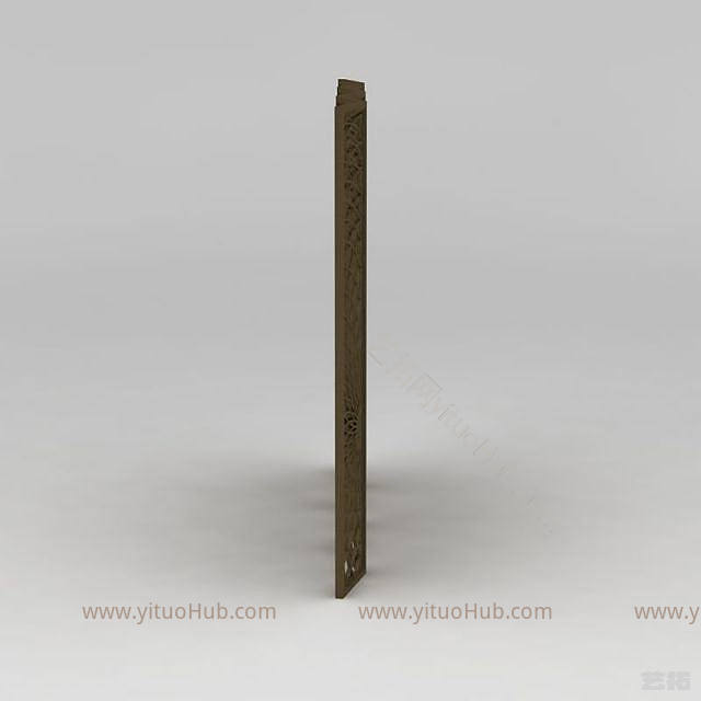 精美中式隔断模型