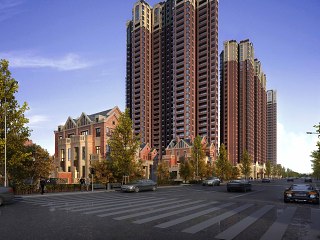 别墅住宅区建筑效果图