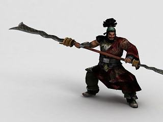 现代三国游戏人物张飞模型