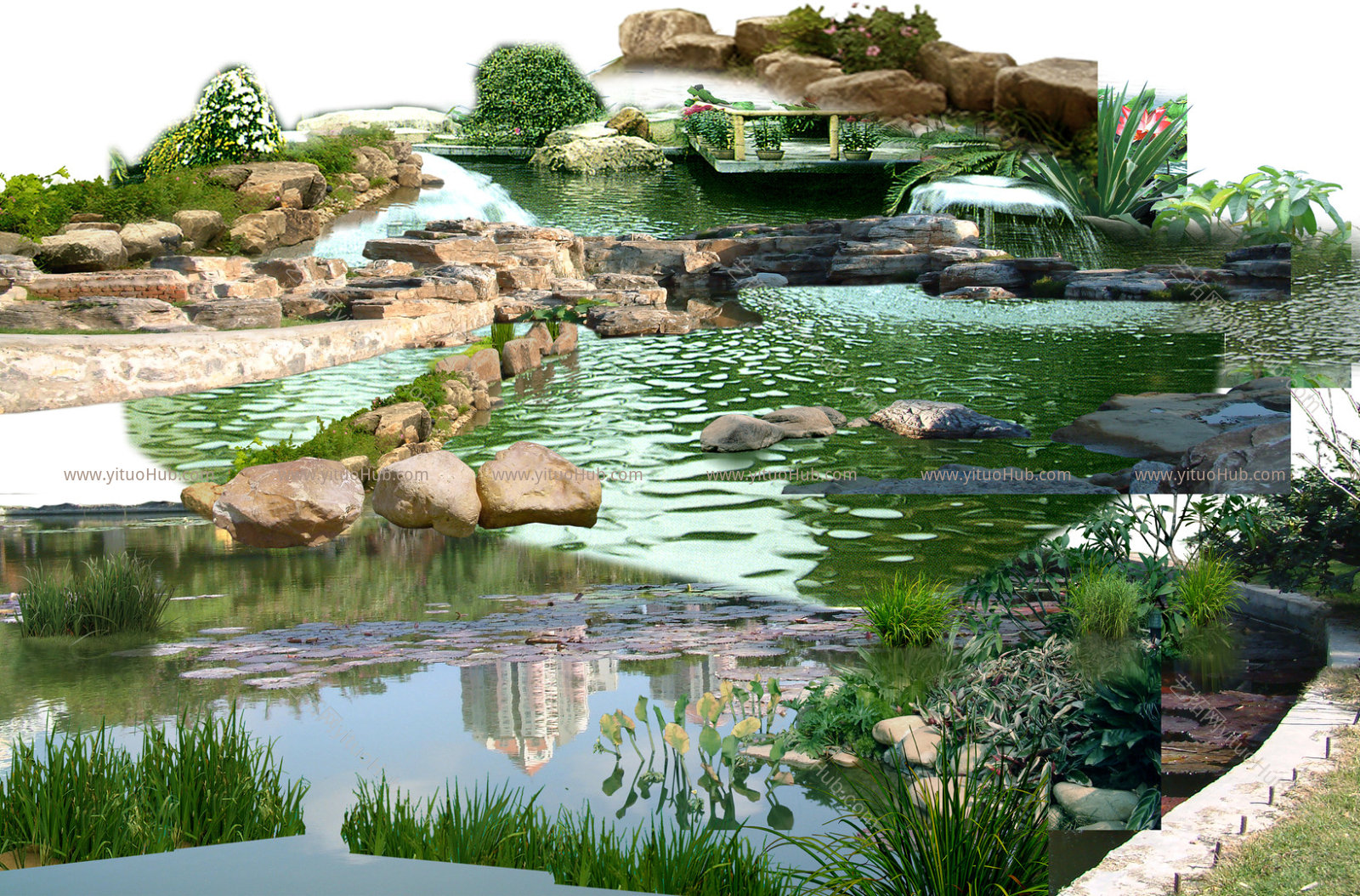 园林景观配景素材 水景配景