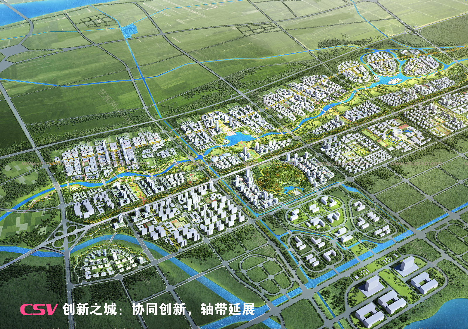 郑东新区白沙组团科学谷概念性城市设计