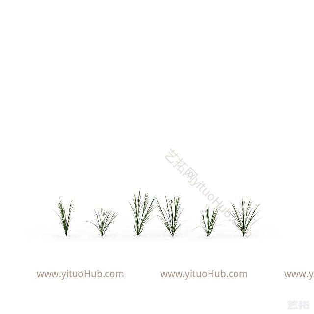 现代绿草模型