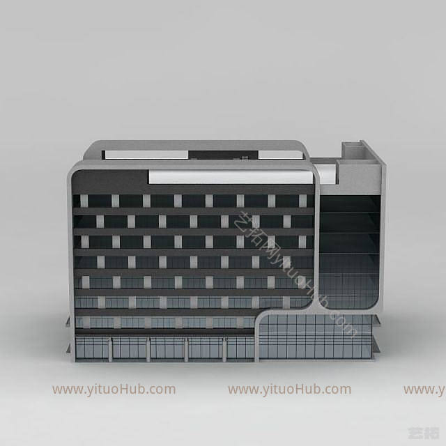 现代办公楼模型
