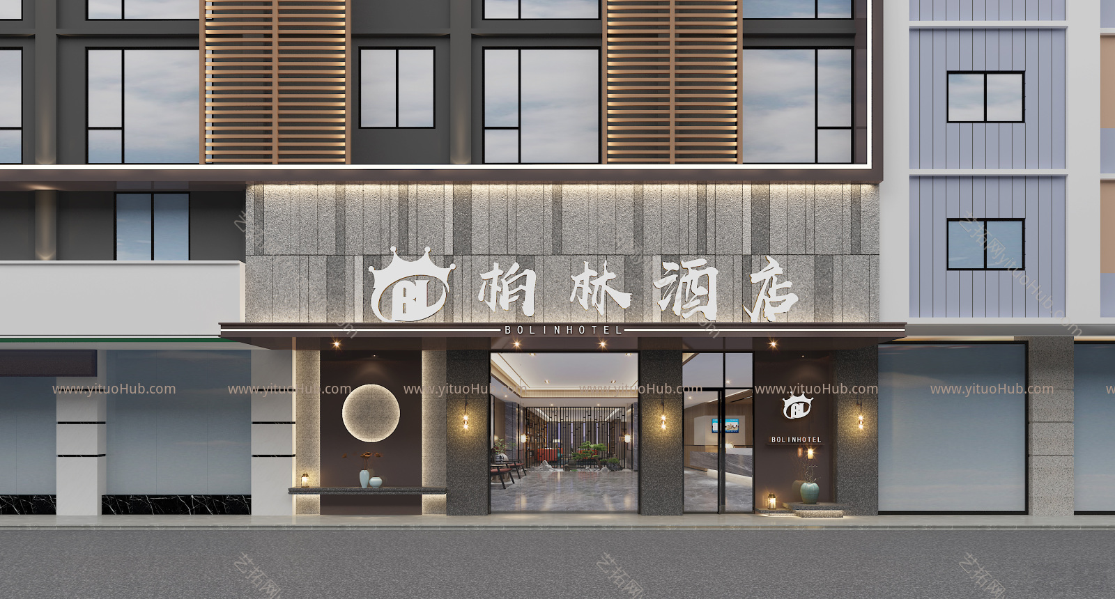 现代酒店外观