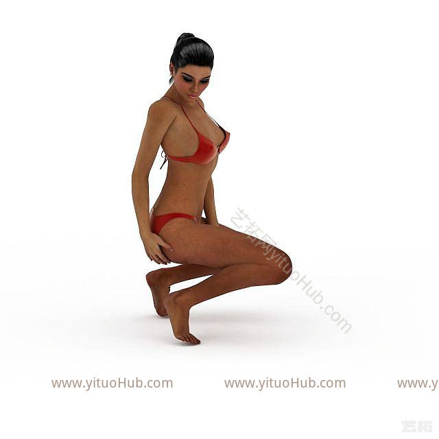 现代女模特模型