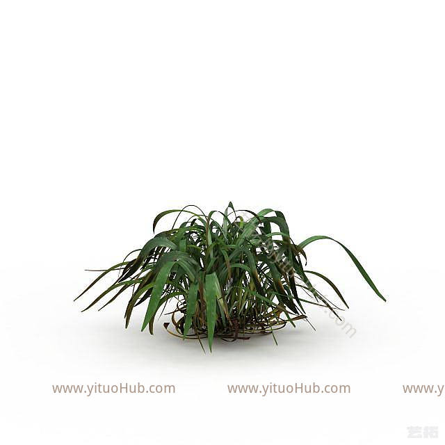 现代绿草模型
