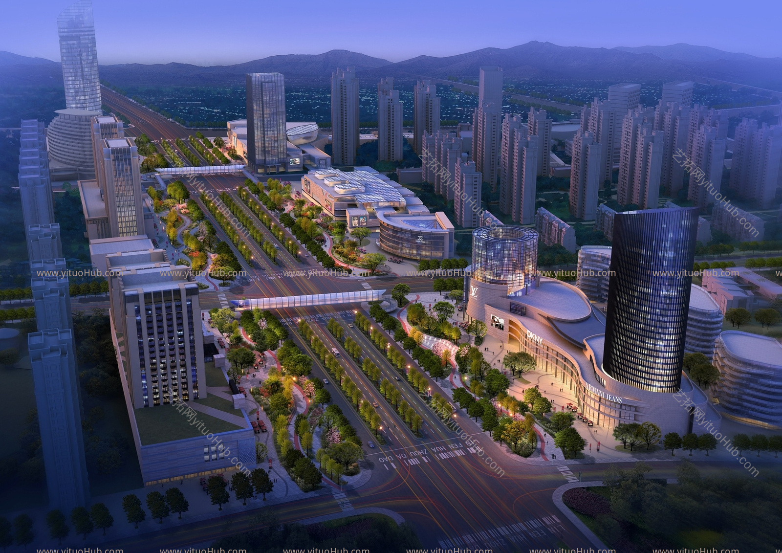 临汾华州大道商业道路市政交通景观