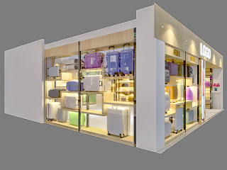 现代服装鞋店 皮具 包箱