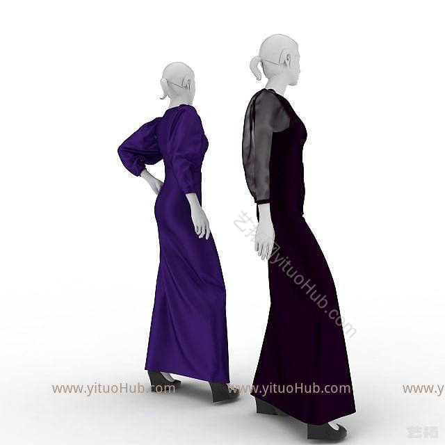 现代女服装模特模型