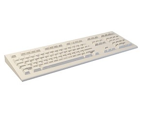 现代白色键盘模型