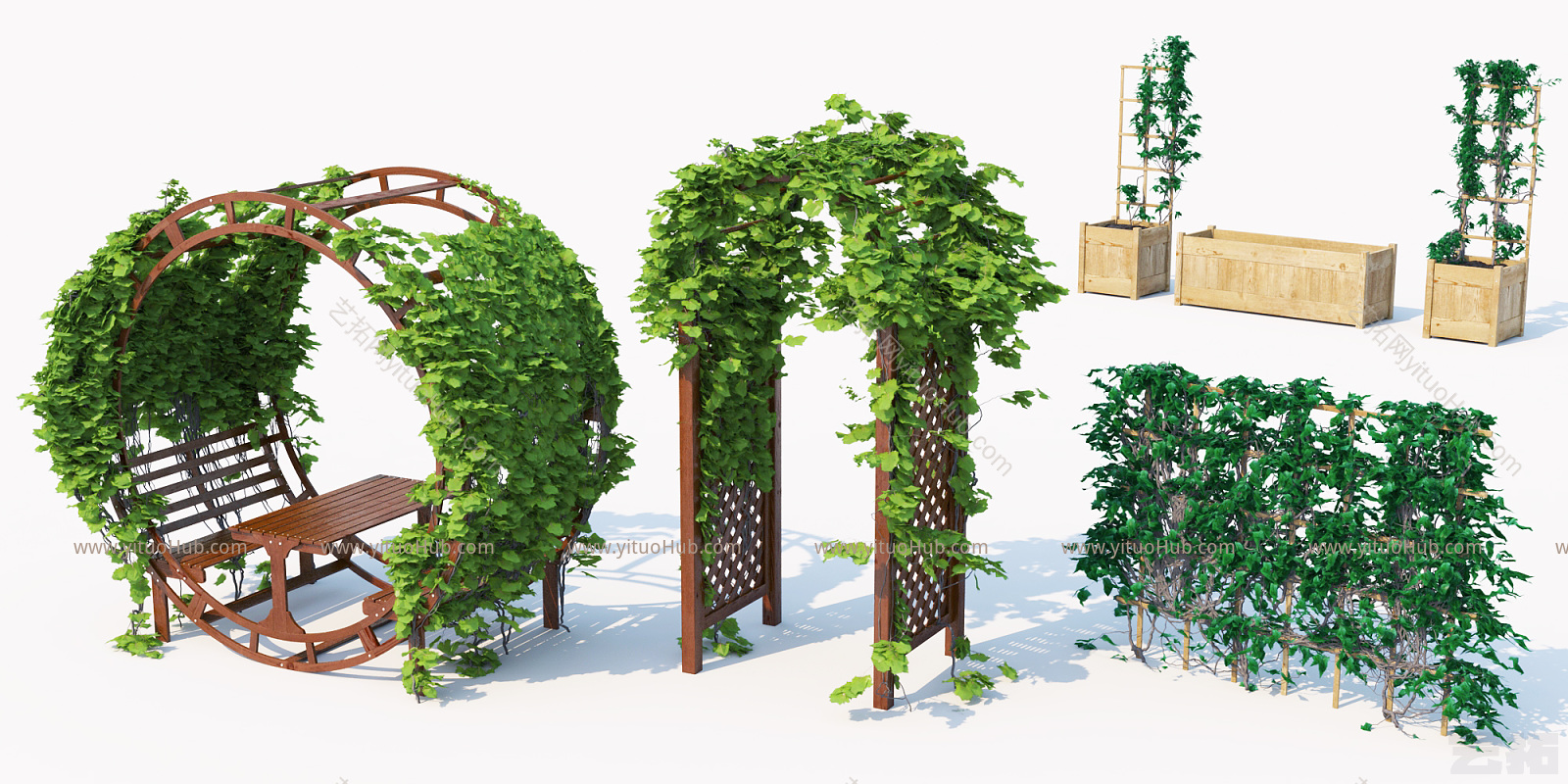 现代花架 景观小品
