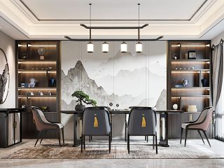 新中式餐厅 餐桌椅