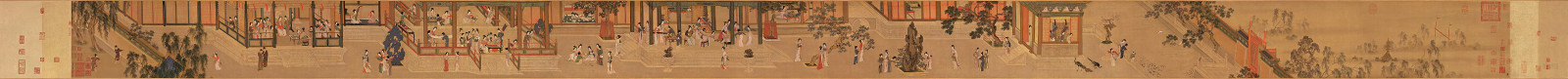 中式国画背景屏风画壁纸壁布背景画 (7)