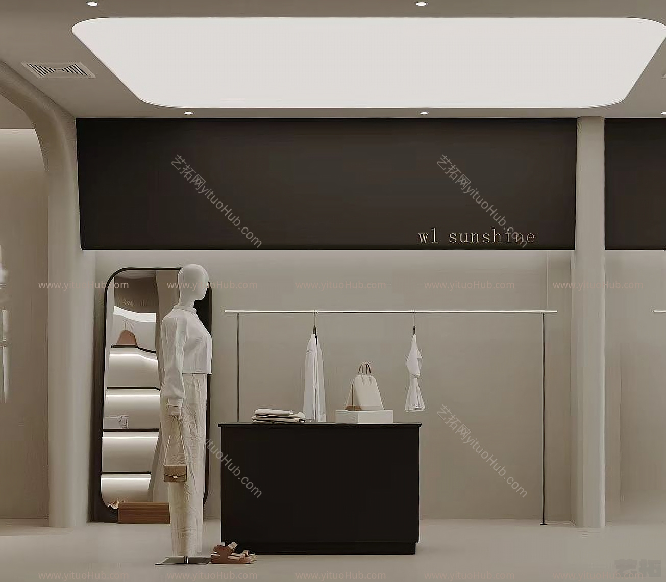 侘寂风服装店设计  晴轩设计  