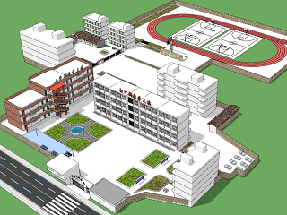 现代学校办公楼 教学楼建筑