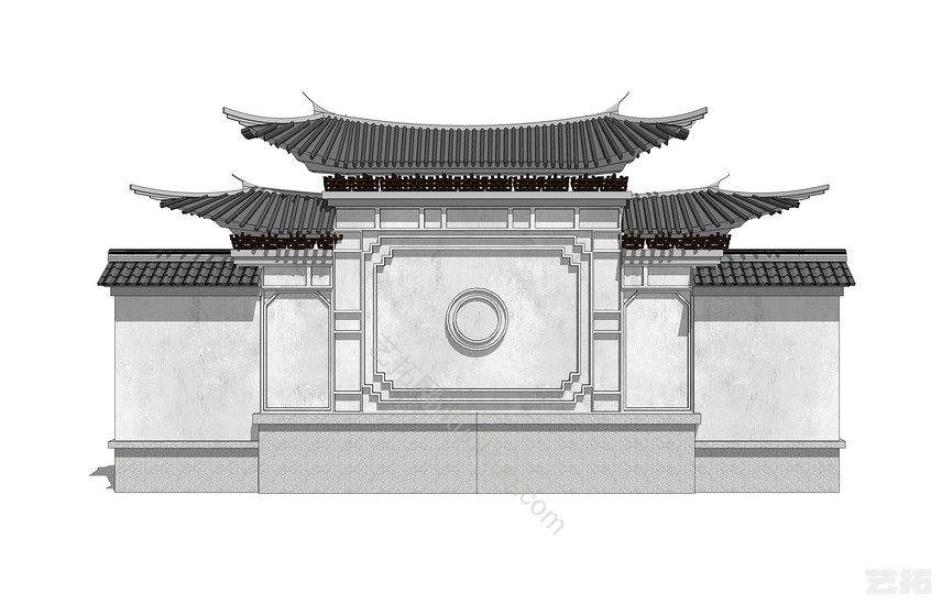 中式景墙