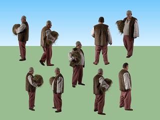 现代人物 老人