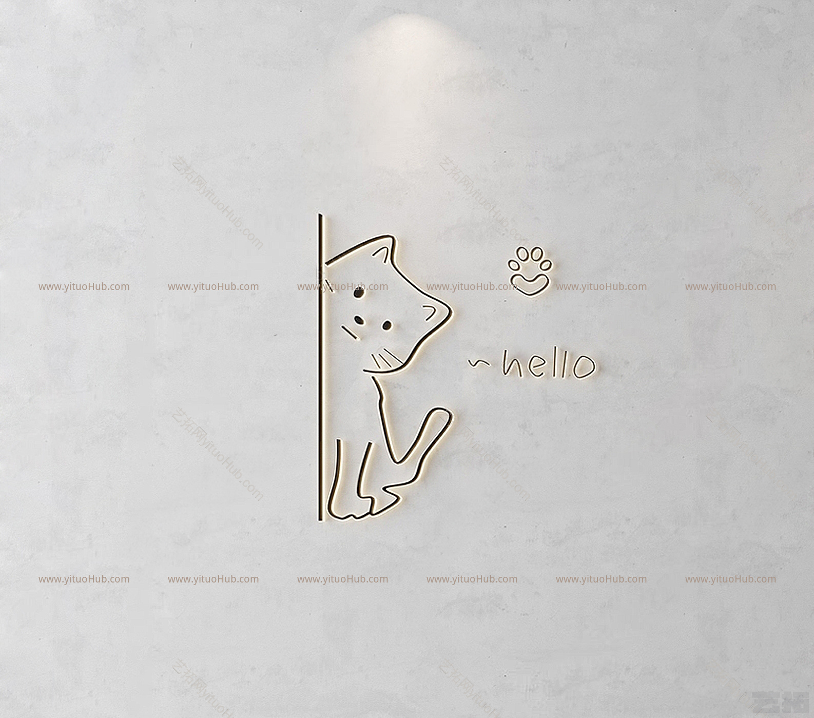 现代可爱猫咪壁灯