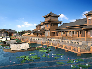 中式建筑 古建 仿古建筑