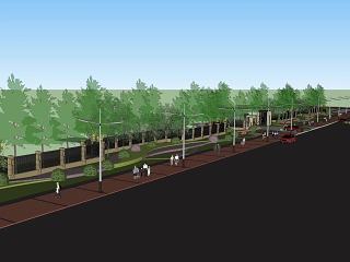 现代街景道路景观