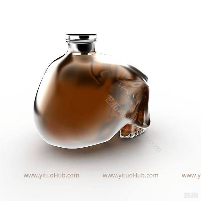 现代骷髅头艺术陈设模型