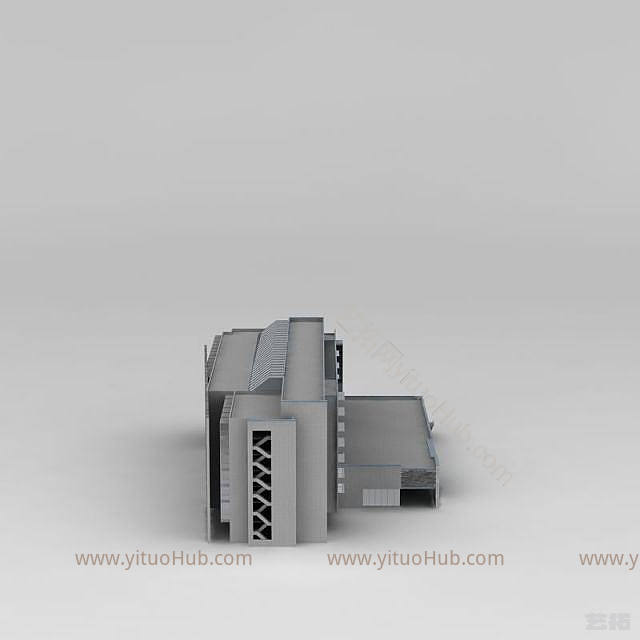 现代办公楼模型
