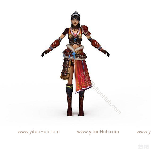 现代女士游戏角色模型