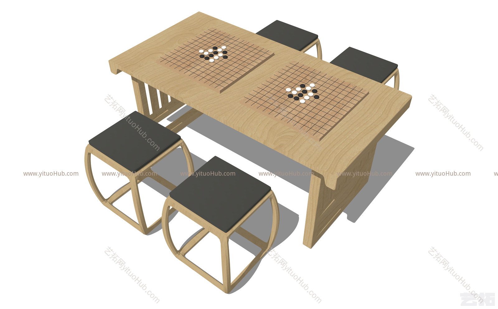 现代围棋桌椅